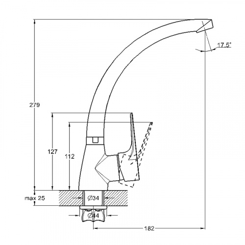 картинка Смеситель для кухни G-Lauf ZOP4-B045 Хром от магазина Сантехстрой