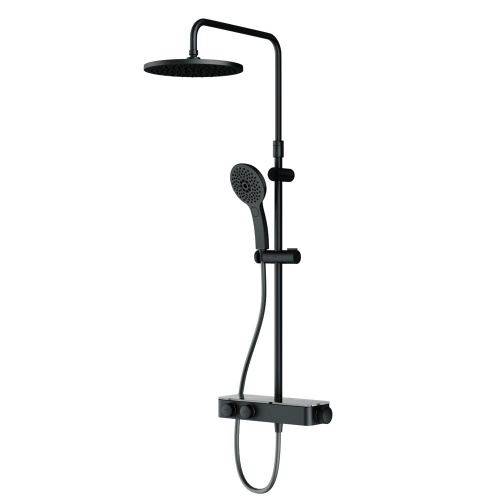 картинка F0750A422 Inspire V2.0, душевая система, набор: см-ль д/душа с термостатом, верхний душ d 250 мм, ру от магазина Сантехстрой