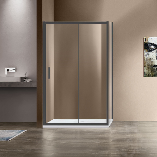 картинка Душевой уголок Garda VSR-1G8013CLGM, 1300*800, вороненая сталь, стекло прозрачное от магазина Сантехстрой