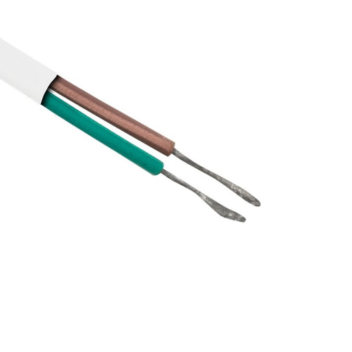 картинка Шнур сетевой,  вилка плоская без розетки,  кабель 2x0.5 мм²,  длина 1,5 метра,  белый REXANT от магазина Сантехстрой