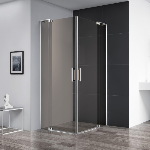 картинка Душевой уголок Cezares Slider 100x100 SLIDER-A-2-90/100-BR-Cr профиль Хром стекло бронзовое от магазина Сантехстрой