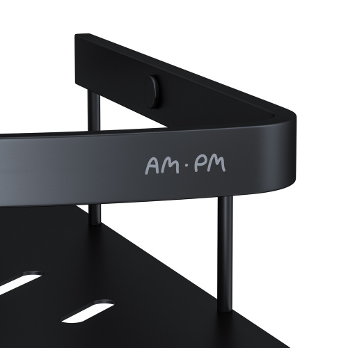 картинка A7454122 Sense L Полка для душа угловая, черный от магазина Сантехстрой