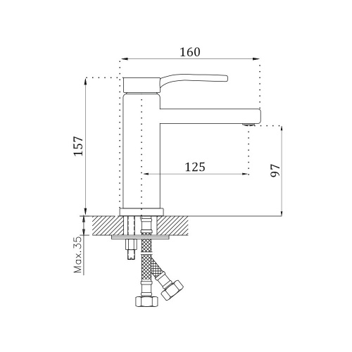 картинка Смеситель для раковины BELZ B612 (B10612) от магазина Сантехстрой