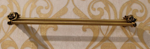 картинка Полотенцедержатель Art&Max Rose AM-B-0918-B двойной Бронза от магазина Сантехстрой