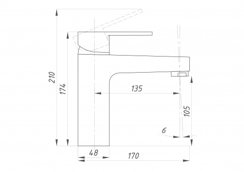 картинка Смеситель для раковины ПСМ psm-700-5 Хром от магазина Сантехстрой