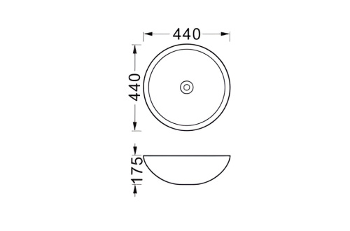картинка Раковина накладная для установки на столешницу AQUATEK AQ5354-MG 440*440*175, матовый серый от магазина Сантехстрой