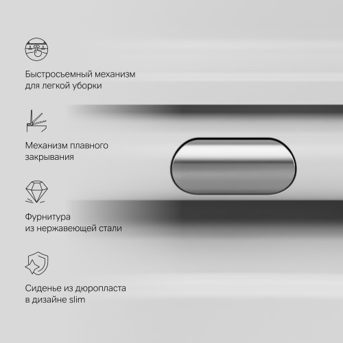 картинка C8F1700SC Func подвесной унитаз 49 см FlashClean с сиденьем микролифт от магазина Сантехстрой