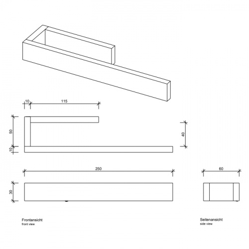картинка DECOR WALTHER CONTRACT CT HTR Полотенцедержатель, цвет черный матовый от магазина Сантехстрой