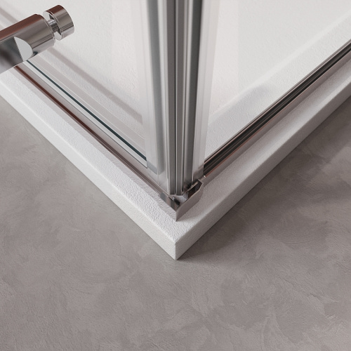 картинка Душевой уголок Cezares Liner 120x90 L LINER-AH-1-120/90-C-Cr-L профиль Хром стекло прозрачное от магазина Сантехстрой