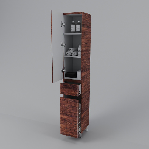 картинка Колонна универсальная "Атлантика 35 L" с корзиной, Люкс старое дерево, PLUS от магазина Сантехстрой