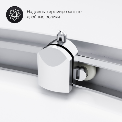 картинка W90G-401-080WT Gem душевое ограждение 80х80, стекло прозрачное, профиль матовое серебро, без поддона от магазина Сантехстрой