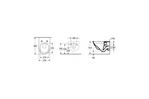 картинка Унитаз подвесной Villeroy & Boch Antao 370x560 мм, CeramicPlus, цвет Morning Green 4674 T0 R8 00337432 от магазина Сантехстрой