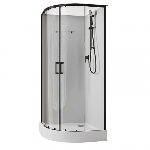 картинка Душевая кабина Aquanet Passion EVO R Black 100х100 282010 без гидромассажа от магазина Сантехстрой