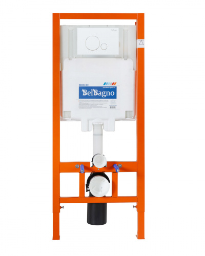 картинка Комплект 4 в 1 Унитаз подвесной BelBagno SFERA-R BB046CHR с сиденьем BB2111SC + Система инсталляции для унитазов BelBagno BB002-80 с кнопкой BB014-SR- от магазина Сантехстрой