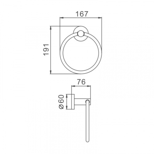 картинка Полотенцедержатель Haiba сталь (HB8304) от магазина Сантехстрой