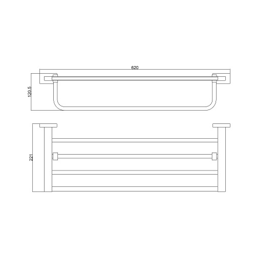картинка Полка для полотенец BELZ (B90424) от магазина Сантехстрой