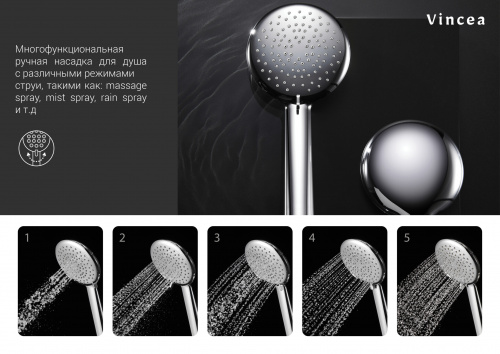 картинка Душевая стойка Esse VSFS-1E1TMB термостатическая, черный от магазина Сантехстрой