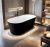 картинка Ванна акриловая Loranto 1700х750х580 отдельностоящая, в комплекте с сифоном и опорными ножками, черный (CS-03mB-170) от магазина Сантехстрой