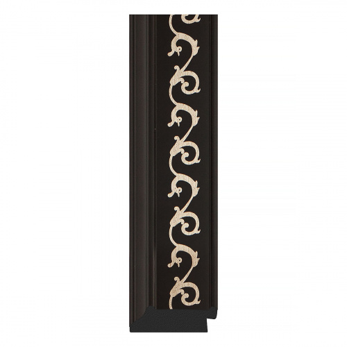 картинка Зеркало в багетной раме - черный ардеко 81 mm EVOFORM BY 7329 от магазина Сантехстрой