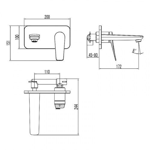 картинка Смеситель для раковины Lemark Bronx (LM3726GM) от магазина Сантехстрой