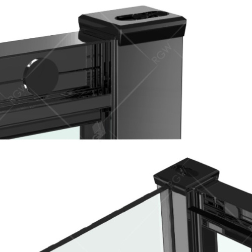 картинка Душевой уголок RGW Classik CL-54-B 80х80 32095488-14 профиль Черный стекло прозрачное от магазина Сантехстрой