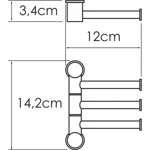 картинка Полотенцедержатель WasserKRAFT K-1053N поворотный Никель от магазина Сантехстрой
