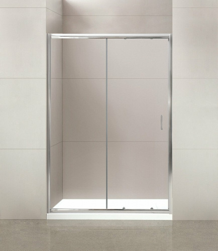 картинка Душевая дверь BelBagno Uno 155 UNO-195-BF-1-155-C-Cr профиль Хром стекло прозрачное от магазина Сантехстрой