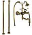 изображение смеситель cezares aphrodite aphrodite-vdp-02-s1, напольный, для ванны, с ручным душем, бронза, ручки металл