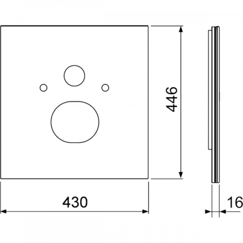 картинка TECElux Нижняя панель  для установки унитазов Duravit SensoWash C от магазина Сантехстрой