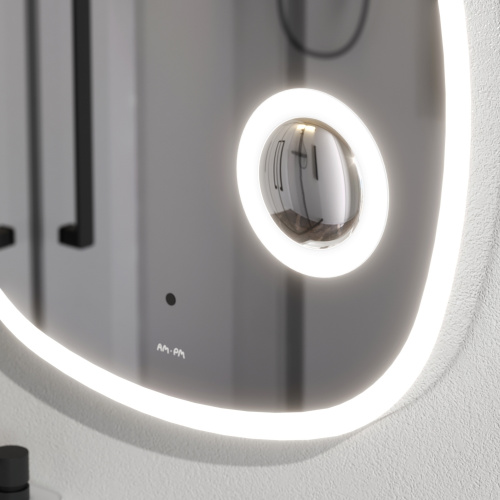 картинка M8FMOX0553SA Func, Зеркало настенное с контурной LED-подсветкой, ИК сенсором и косметическим зеркало от магазина Сантехстрой