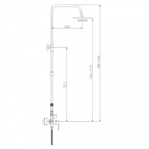 картинка Душевая система с гиг душем Haiba (HB2416) от магазина Сантехстрой