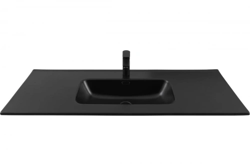 картинка Раковина-столешница Aquanet Flat 120 черный матовый 00329258 от магазина Сантехстрой
