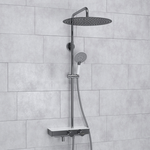 картинка Душевая система WasserKRAFT A113.117.058.CH Thermo с термостатом Хром Белая от магазина Сантехстрой
