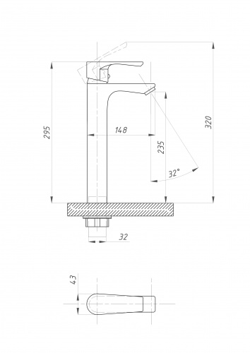 картинка Смеситель для раковины ПСМ psm-100-6 Хром от магазина Сантехстрой