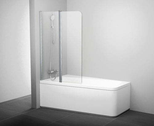 картинка Шторка для ванны Ravak 10CVS2-100 L белый+транспарент от магазина Сантехстрой