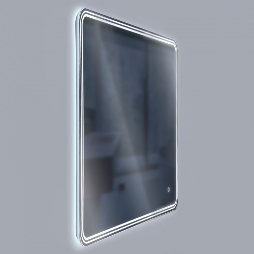 картинка Зеркало LED VLM-3MA800 800х600 c сенсорным выключателем и диммером от магазина Сантехстрой