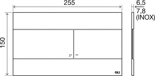 картинка Кнопка смыва OLI Slim 659046 хром матовый от магазина Сантехстрой