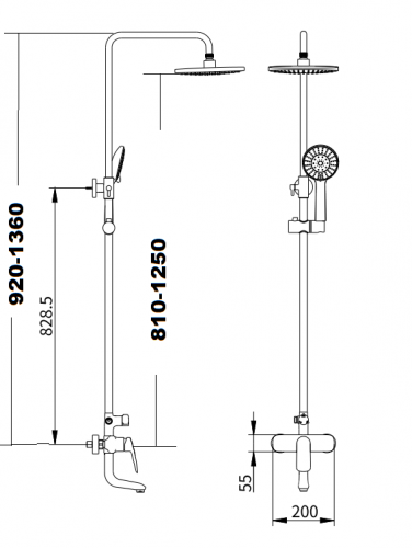 картинка Душевая стойка Savol (SK-H7401) от магазина Сантехстрой