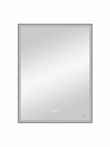 картинка Зеркало Reflection Ghost с LED подсветкой, сенсором и часами 600х800 от магазина Сантехстрой