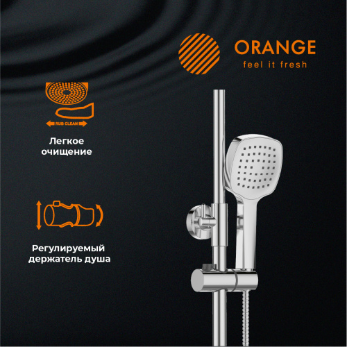 картинка Душевая система Orange Thermo T02S4-911cr термостат с изливом, хром от магазина Сантехстрой