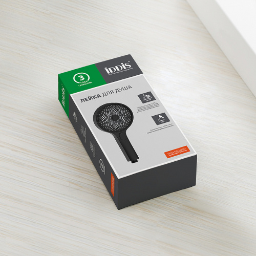 картинка Лейка для душа IDDIS SpaHome черная (SPA3F0Bi18) от магазина Сантехстрой