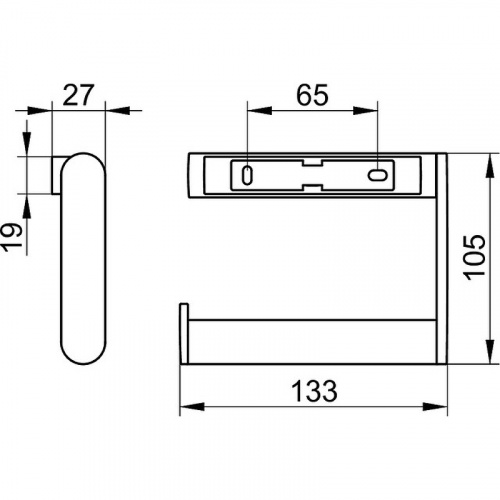 картинка Держатель туалетной бумаги Keuco Plan 14962 370000 Черный матовый от магазина Сантехстрой