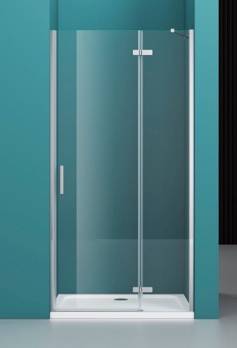 картинка Душевая дверь BelBagno Kraft 120 KRAFT-B-12-60/60-C-Cr-R профиль Хром стекло прозрачное от магазина Сантехстрой
