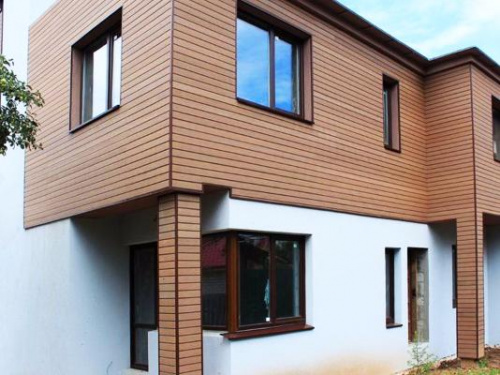 картинка Holzhof, Россия Фасадная панель 3D Holzhof 165*15*3000мм, венге от магазина Сантехстрой