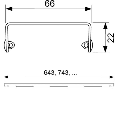 картинка TECE Решетка  "lines", 1000 мм, нерж. сталь., матовая от магазина Сантехстрой