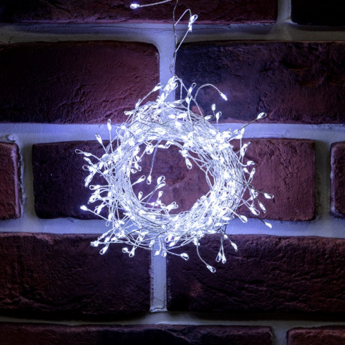 картинка Гирлянда роса Фейерверк с трансформатором 20 м,  1000 LED,  белое свечение от магазина Сантехстрой