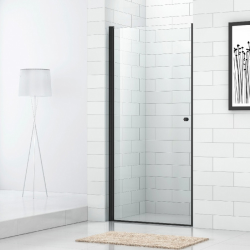 картинка Душевая дверь в нишу Cezares Eco B-1 90 профиль Черный стекло прозрачное от магазина Сантехстрой