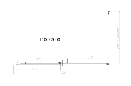 картинка Душевой уголок Dice VSR-4D8014CLGM, 1400*800, вороненая сталь, стекло прозрачное от магазина Сантехстрой