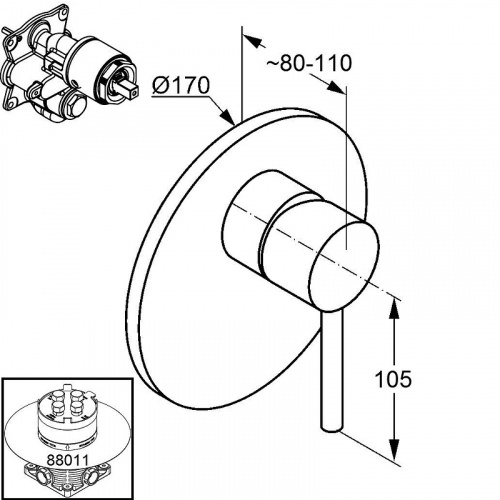 фото смеситель для душа kludi 386550576 хром
