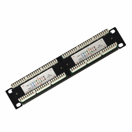 картинка Панель коммутационная 10",  1U,  12 портов UTP,  RJ-45, CAT 5e REXANT от магазина Сантехстрой